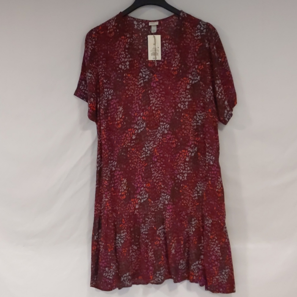A New Day Animal Print Ruffle Shift Dress - Picture 2 of 7